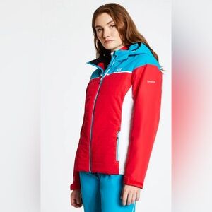 DARE2B Sightly Waterproof Ski Jacket Red & Blue Women’s Size Extra Small XS 4